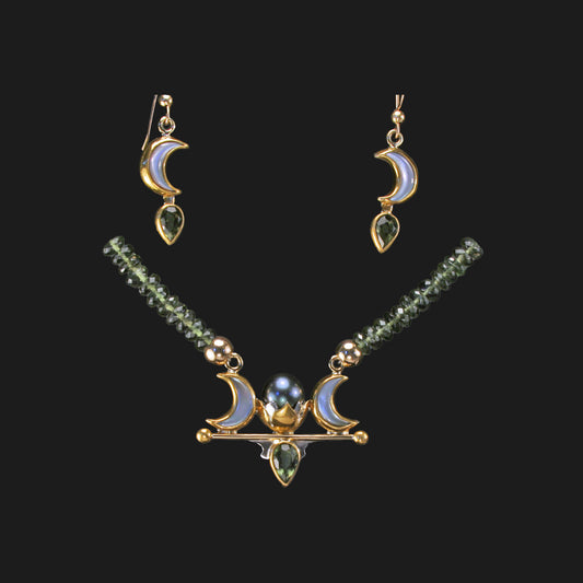 Moon Earrings (pairs with Jewel in the Lotus Necklace)